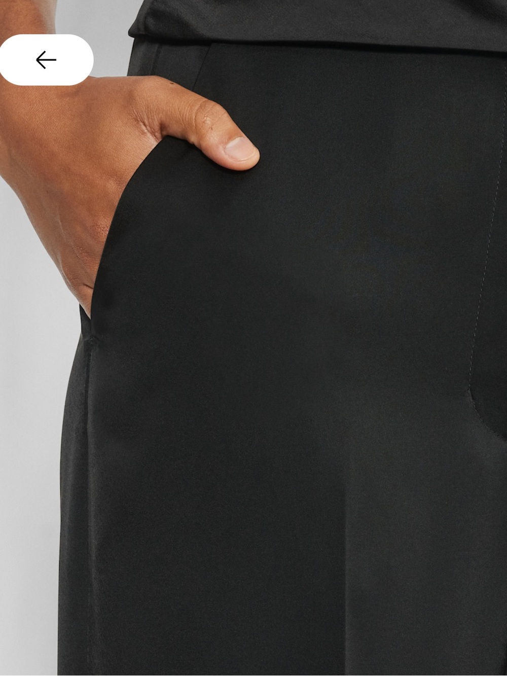 Aritzia Wilfred The Limitless Pant Satin Trousers Black Career Wide Leg Size 12 - Picture 6 of 16